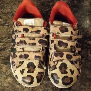 Adidas cheetah shell top Originals rare HTF sz 2 Kids Size Run DMC sneakers